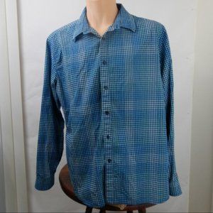 MADE Cam Newton Blue Button Front Long Slv Shirt